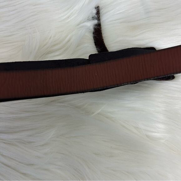 Genuine Leather Braided Wrap Detail Brown Belt Size XL - Picture 8 of 10